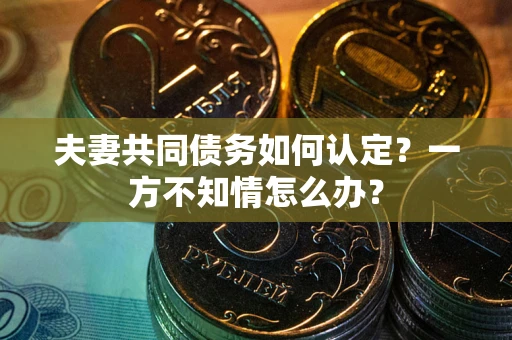 武汉夫妻共同债务如何认定？一方不知情怎么办？
