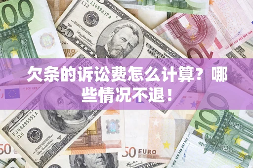 武汉欠条的诉讼费怎么计算？哪些情况不退！