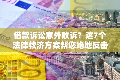 武汉借款诉讼意外败诉？这7个法律救济方案帮您绝地反击！