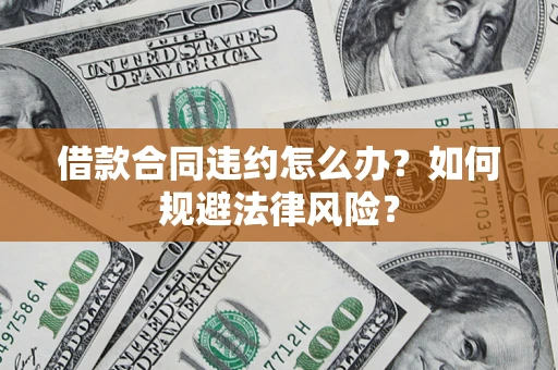 武汉借款合同违约怎么办？如何规避法律风险？